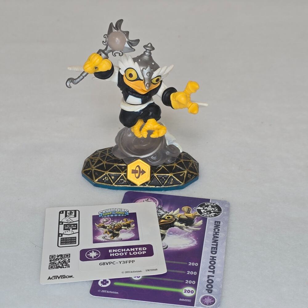 Skylanders SWAP Force Enchanted Hoot Loop Figure Card Sticker Activision 2013